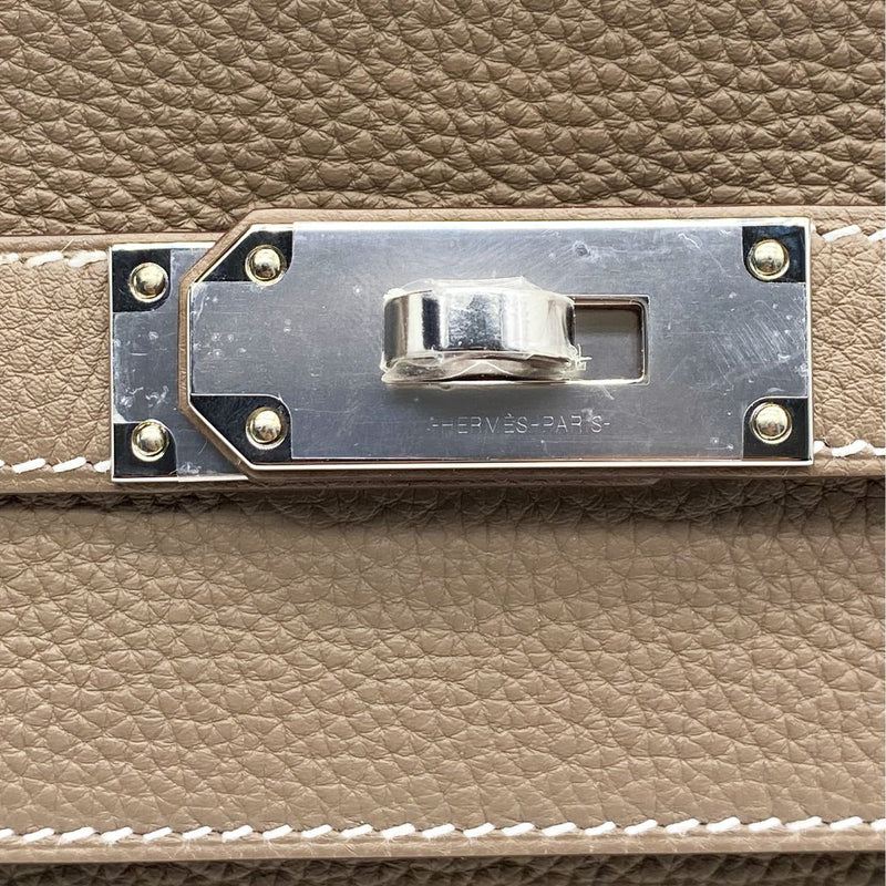 Hermès 42cm Kelly Maxi Etoupe Togo Leather Palladium Hardware