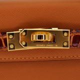 Hermès Kelly II Sellier Mini Touch Gold/Miel Madam Leather/Shiny Alligator Gold Hardware