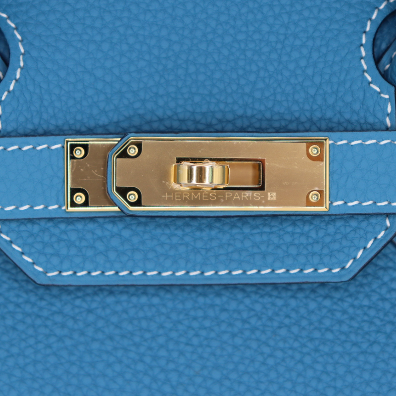 Hermès 30cm Birkin Bleu Jean Togo Leather Gold Hardware