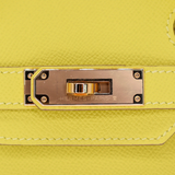 Hermès 30cm Birkin Lime Epsom Leather Rose Gold Hardware