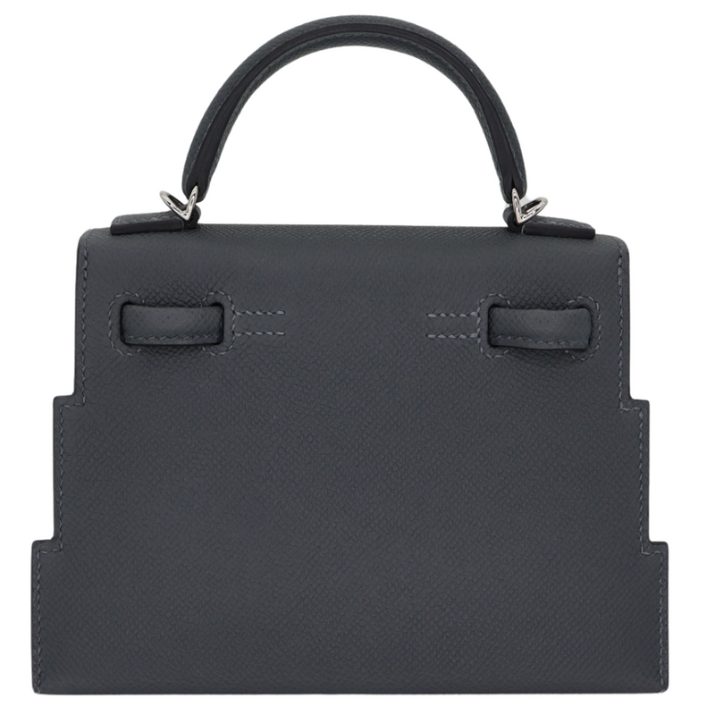 Hermès Kelly Doll Picto Gris Misty Epsom Leather Palladium Hardware