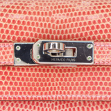 Hermès 25cm Kelly Sellier Bubblegum Lizard Palladium Hardware
