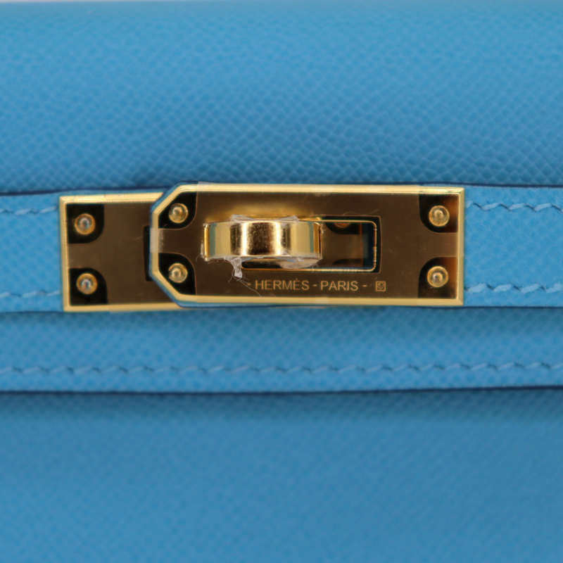 Hermès Kelly II Sellier Mini Bleu Du Nord Madame Gold Hardware