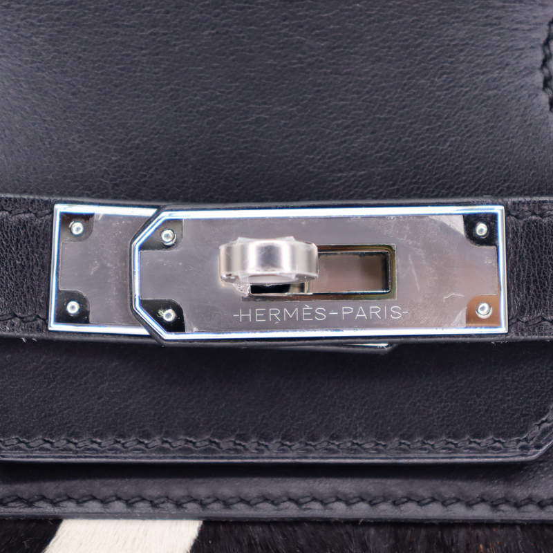 Hermès 30cm Birkin Black Zebra/Box Calf Leather Palladium Hardware