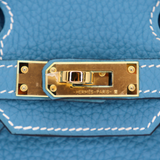 Hermès 25cm Birkin Bleu Jean Togo Leather Gold Hardware