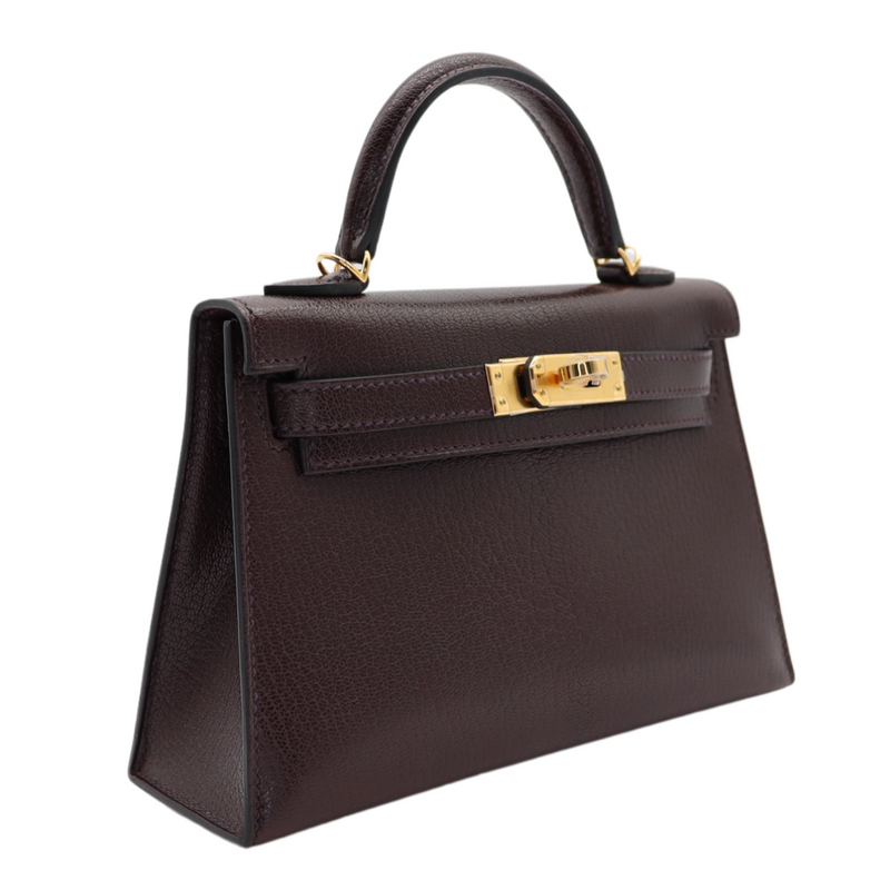 Hermès Kelly II Sellier Mini Rouge Sellier Chevre Leather Gold Hardware