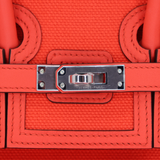 Hermès 25cm Birkin Cargo Orange Field Toile/Swift Leather Palladium Hardware