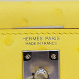 Herm�s Kelly Mini II Jaune Citron Ostrich Palladium Hardware