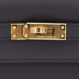 Hermès Kelly Pochette Black Swift Leather Gold Hardware