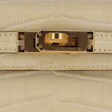 Hermès Kelly II Sellier Mini HSS Vanille/Gold Matte Alligator Gold Hardware