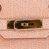 Hermès 30cm Birkin Orange Dalmatian Buffalo Leather Gold Hardware