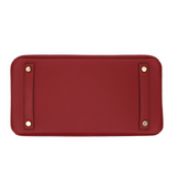 Hermès 30cm Birkin Touch Rouge H Clemence Sombrero Leather Gold Hardware