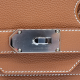 Hermès 50cm HAC Gold Togo Leather Palladium Hardware