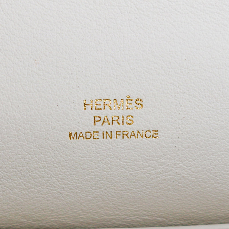 Hermès Kelly Pochette Blanc (White) Swift Leather Gold Hardware