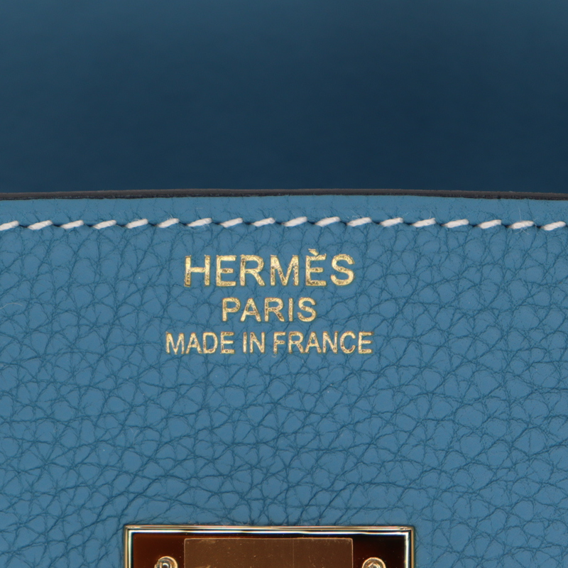 Hermès 35cm Birkin Bleu Jean Togo Leather Gold Hardware