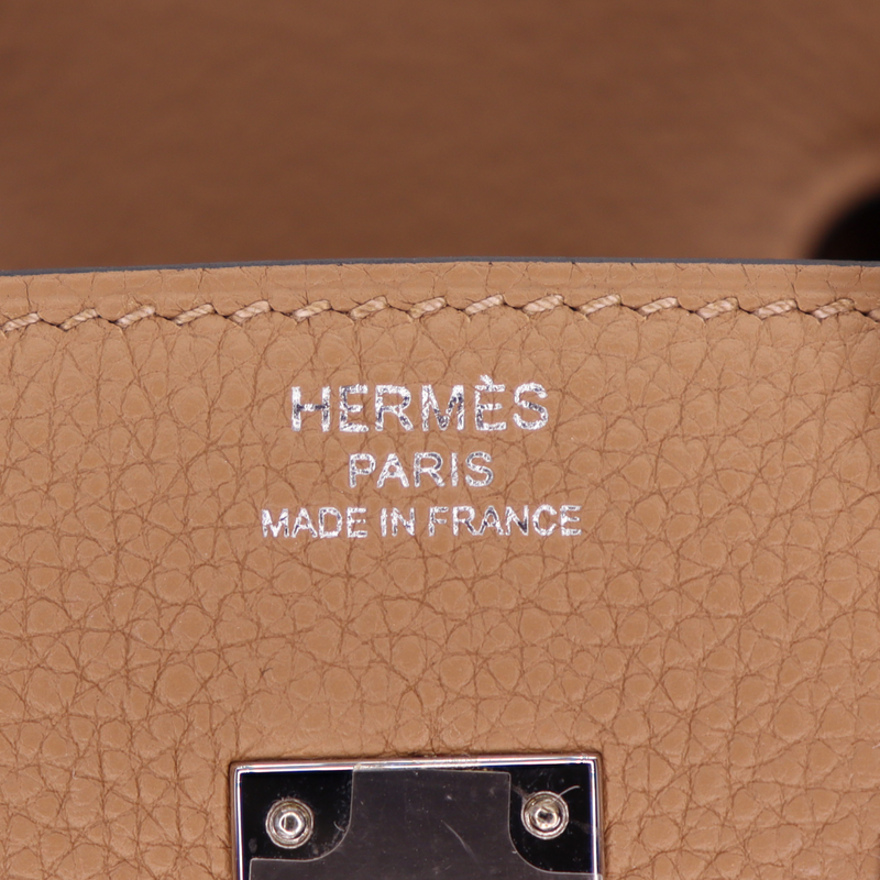 Hermès 25cm Birkin Chai Togo Leather Palladium Hardware