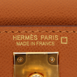 Hermès Kelly II Sellier Mini Touch Gold/Miel Madam Leather/Shiny Alligator Gold Hardware