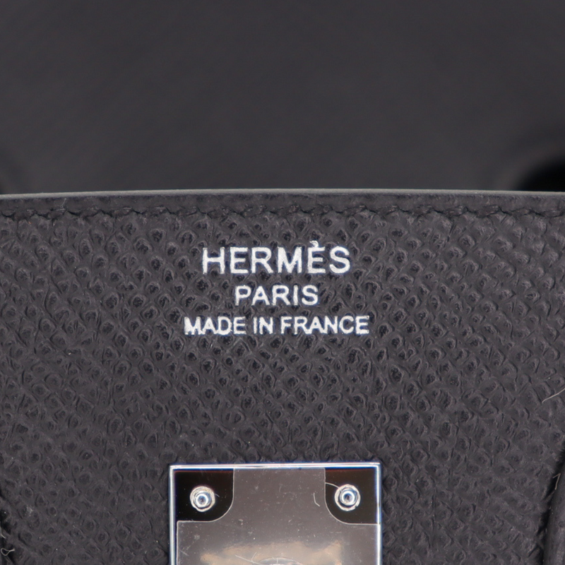 Hermès 25cm Birkin Sellier Black Epsom Leather Palladium Hardware