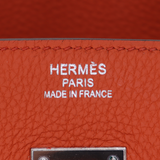 Hermès 35cm Birkin Terre Battue Togo Leather Palladium Hardware