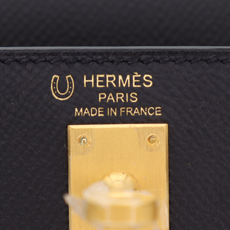 Hermès 25cm Kelly Sellier HSS Black/Gold Epsom Leather Brushed Gold Hardware