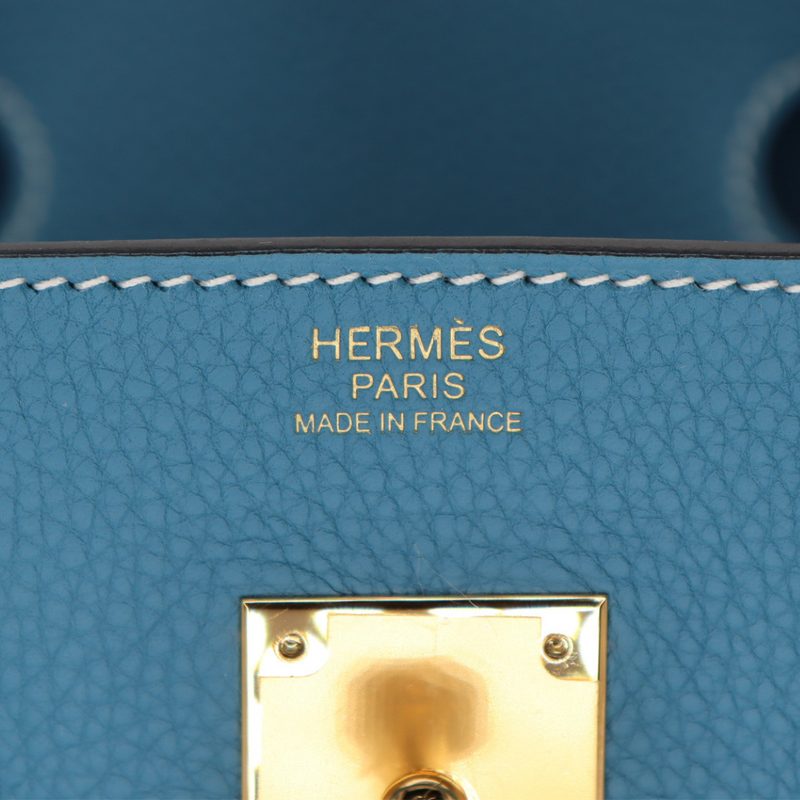 Hermès 30cm Birkin Bleu Jean Togo Leather Gold Hardware