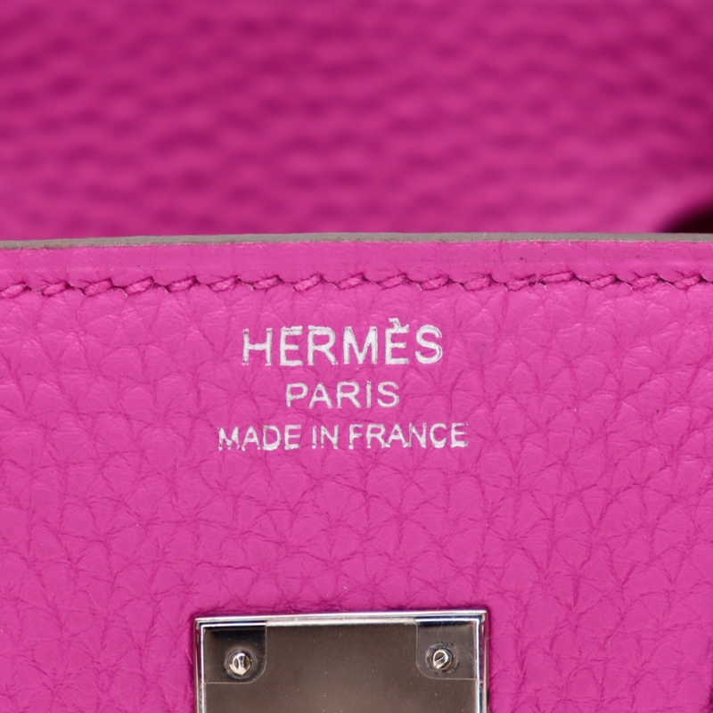 Hermès 25cm Birkin Rose Magnolia Togo Leather Palladium Hardware