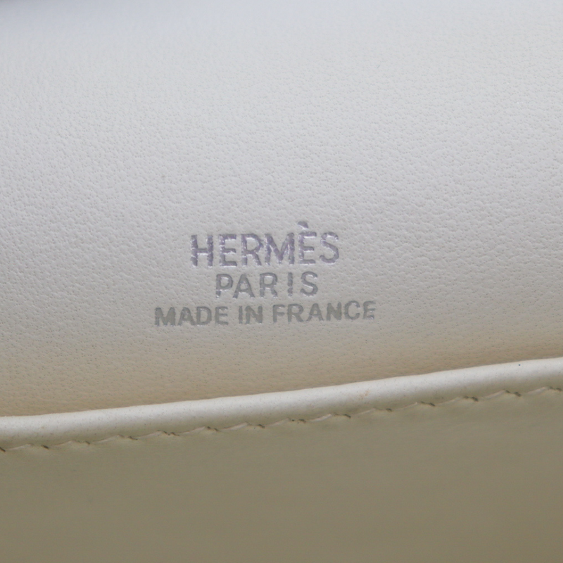 Hermès Kelly Pochette Silver Metallic Swift Leather Palladium Hardware