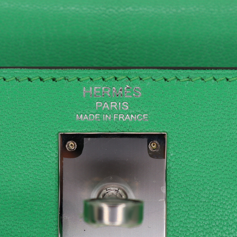 Hermes Kelly Elan Foile Vert Comics Palladium Hardware