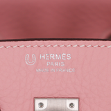 Hermès 25cm Birkin HSS Rose Sakura/Nata Clemence Leather Brushed Palladium Hardware