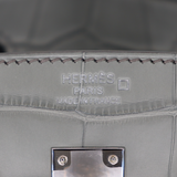 Hermès 25cm Birkin Gris Cement Matte Alligator Palladium Hardware