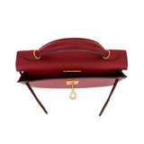 Herm�s Kelly Mini II Rouge Grenat Epsom Leather Gold Hardware