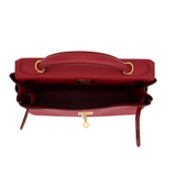 Hermès 28cm Kelly Retourne Rouge Grenat Togo Leather Gold Hardware