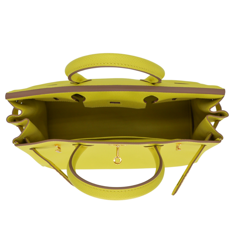 Hermès 30cm Birkin Lime Epsom Leather Rose Gold Hardware