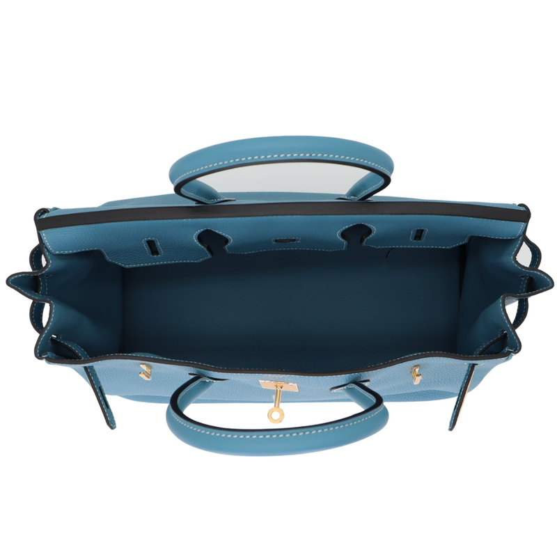 Hermès 35cm Birkin Bleu Jean Togo Leather Gold Hardware