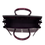 Hermès 30cm Birkin Amethyst Shiny Porosus Crocodile Palladium Hardware