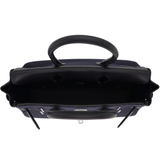 Hermès 29cm Birkin Shoulder Denim/Black Swift Leather Palladium Hardware