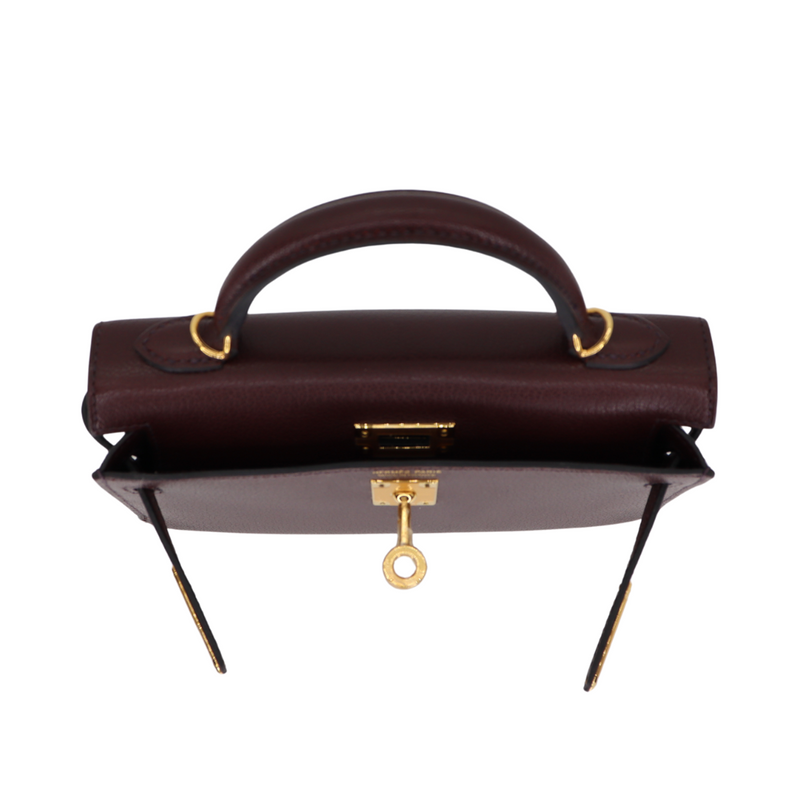 Hermès Kelly II Sellier Mini Rouge Sellier Chèvre Leather Gold Hardware