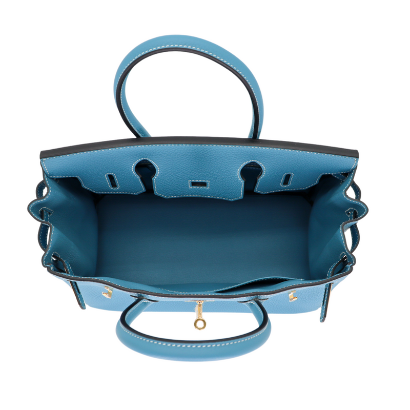 Hermès 30cm Birkin Bleu Jean Togo Leather Gold Hardware