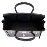 Hermès 30cm Birkin Black Ostrich Palladium Hardware