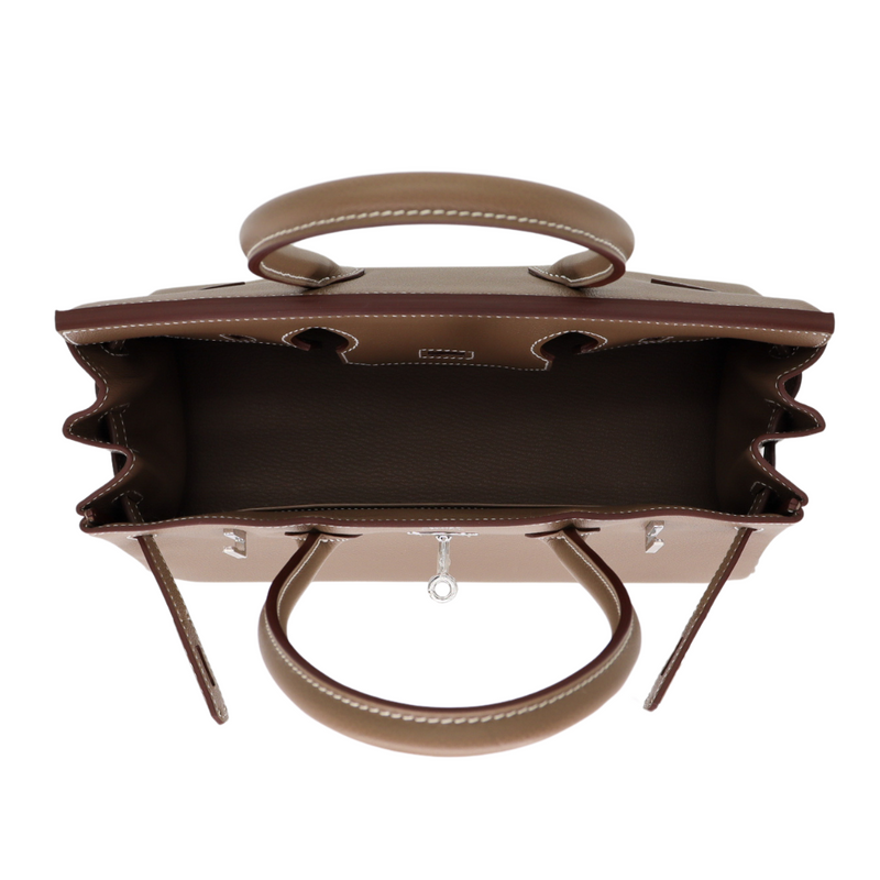 Hermès 29cm Shoulder Light Birkin Etoupe Palladium Hardware