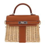 Hermès Kelly Mini Picnic Gold Swift Leather Palladium Hardware