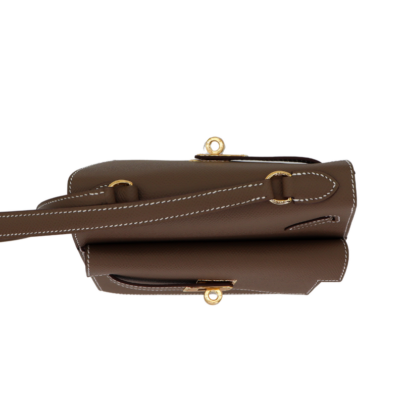 Hermès Kelly en Desordre Etoupe Epsom Leather Gold Hardware