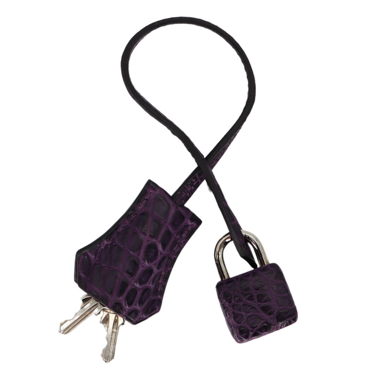 Hermès 30cm Birkin Amethyst Matte Alligator Palladium Hardware