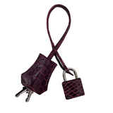 Hermès 30cm Birkin Amethyst Shiny Porosus Crocodile Palladium Hardware