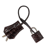 Hermès 25cm Birkin Havane Shiny Porosus Crocodile Palladium Hardware