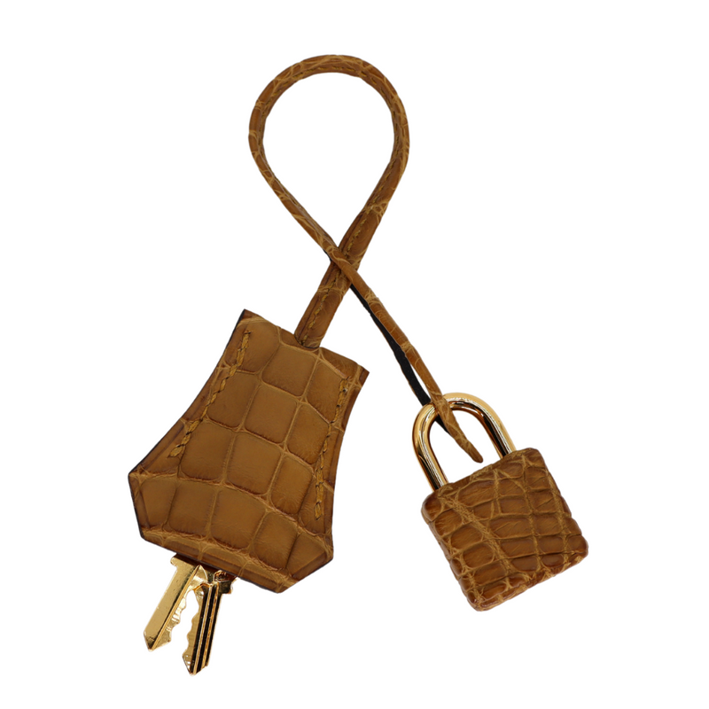 Hermès 28cm Kelly Retourne Kraft Matte Alligator Gold Hardware