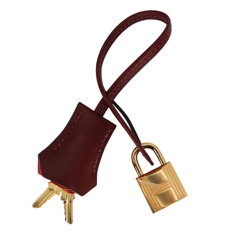 Hermès 30cm Birkin Touch Rouge H Clemence Sombrero Leather Gold Hardware