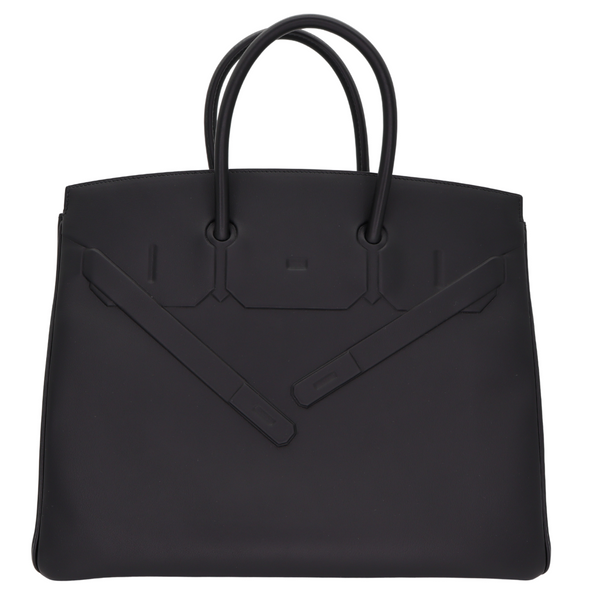 Hermès 35cm Birkin Shadow Black (Noir) Swift Leather