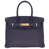Hermès 30cm Birkin Bleu Nuit Togo Leather Gold Hardware