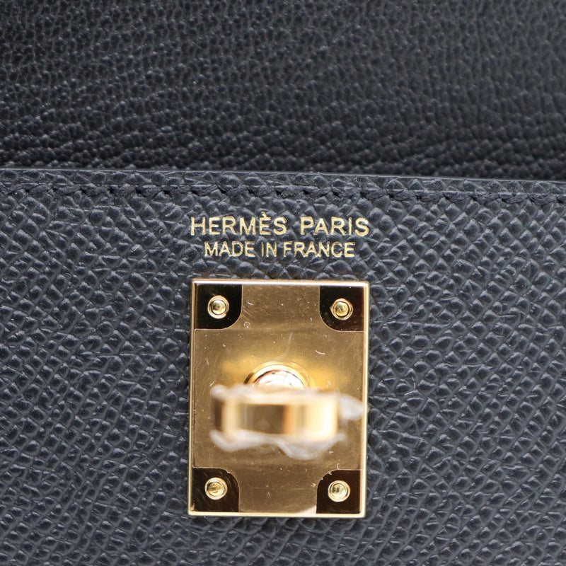 Hermès Kelly en Desordre Black Epsom Leather Gold Hardware